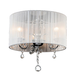 Bethel Chrome Chandelier in Metal & Crystal