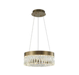 Bethel Gold LED Chandelier in Stainless Steel & Crystal