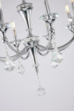 Bethel Chrome Chandelier in Iron & Crystal