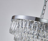 Bethel Chrome Chandelier in Metal & Crystal