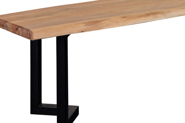 Porter Designs Manzanita Live Edge Solid Acacia Wood Natural Dining Bench Natural 07-196-13-BN58NV-KIT