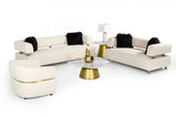 VIG Furniture Divani Casa Gannet - Glam Beige Fabric Sofa VGODZW-944 VGODZW-944