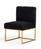 VIG Furniture Modrest Garvin - Glam Black and Gold Fabric Accent Chair VGODZW-998