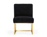 VIG Furniture Modrest Garvin - Glam Black and Gold Fabric Accent Chair VGODZW-998