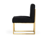 VIG Furniture Modrest Garvin - Glam Black and Gold Fabric Accent Chair VGODZW-998