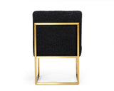 VIG Furniture Modrest Garvin - Glam Black and Gold Fabric Accent Chair VGODZW-998