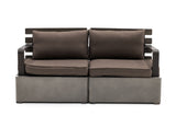 VIG Furniture Renava Garza - Outdoor Concrete & Acacia 2 Seater Sofa  VGLBMODU-ST70X-SET