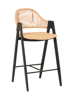 VIG Furniture Modrest Gayle - Modern Rattan Counter Stool Set of 2 VGFH-0139710-RB-BS