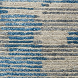 Nourison Ellora ELL01 Modern Handmade Knotted Indoor only Area Rug Blue 9'9" x 13'9" 99446384607
