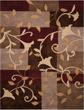 Nourison Contour CON01 Floral Handmade Tufted Indoor only Area Rug Mocha 8' x 10'6" 99446066497