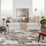 Nourison Kathy Ireland American Manor AMR03 Modern & Contemporary Machine Made Power-loomed Indoor only Area Rug Iv/Mocha 9' x 12' 99446884039