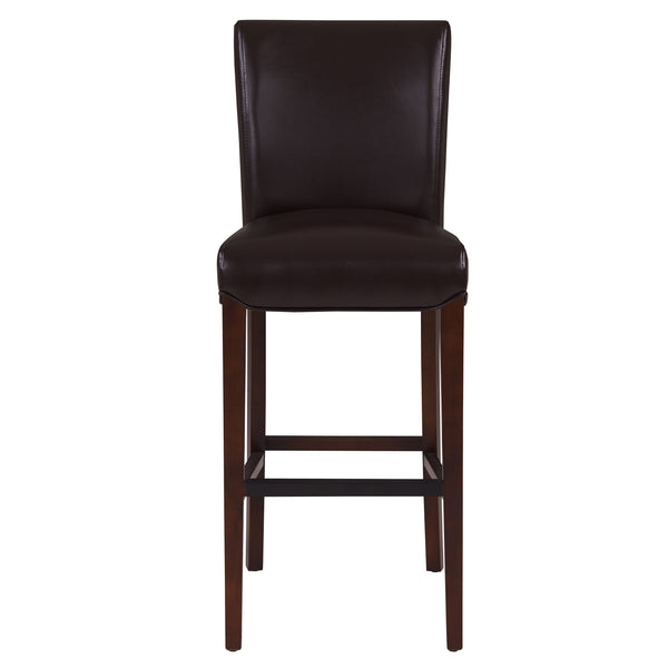 Milton Bar Stool - Stylish Bonded Leather Design with Solid Birch Frame for Modern Home Interiors