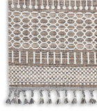 Nourison Asilah ASI04 Bohemian Machine Made Power-loomed Indoor only Area Rug Mocha/Ivory 9' x 12'2" 99446889133