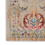 Nourison Vintage Kashan VKA04 Vintage Machine Made Power-loomed Indoor Area Rug Ivory/Multicolor 8'10" x 11'10" 99446455697