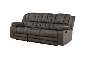 Porter Designs Knox Microfiber Transitional Reclining Sofa Gray 03-201C-01-5213