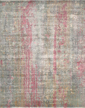 Pasargad Modern Collection Hand-Knotted Bamboo Silk & Wool Area Rug GEM-6-PASARGAD