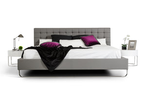 VIG Furniture Modrest Gemma Modern Grey Leatherette Bed VGJY239B-T-GRY