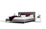 VIG Furniture Modrest Gemma Modern Grey Leatherette Bed VGJY239B-T-GRY