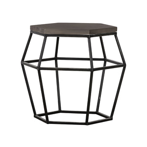 VIG Furniture Modrest Tartan Modern Concrete & Metal End Table VGLBGEOM-LT70-02