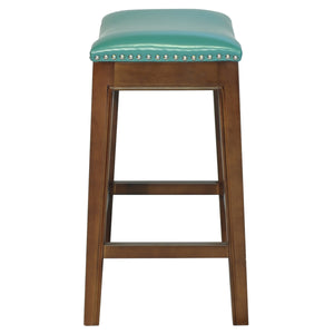 Elmo Bonded Leather Counter Stool - Turquoise