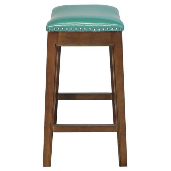 Elmo Bonded Leather Counter Stool - Turquoise
