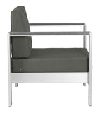 Zuo Modern Cosmopolitan 100% Olefin, Aluminum, Polyethylene Modern Commercial Grade Arm Chair Dark Gray, Silver 100% Olefin, Aluminum, Polyethylene