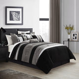 Euphoria Black Queen 8pc Non Kit Comforter