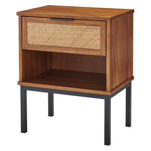 Caine Rattan Night Stand Brown