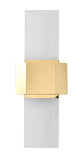 Bethel Gold LED Wall sconce in Stainless Steel & Crystal