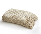 Newport Beige Throw Blanket