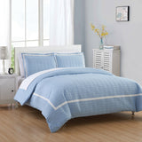 Faige Blue Queen 3pc Duvet Set