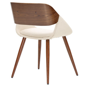 Cyprus Dining Chair - Chic Mid-Century Design with Comfortable Cushions and Stylish Bent Wood Frame