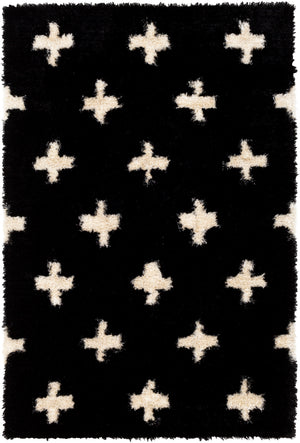 Gibraltar GIB-2303 Modern Polyester Rug GIB2303-81012 Black, Cream 100% Polyester 8'10" x 12'