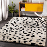 Gibraltar GIB-2304 Modern Polyester Rug GIB2304-81012 Cream, Black 100% Polyester 8'10" x 12'