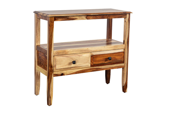 Porter Designs Sheesham Accents Solid Wood Natural Console Table Natural 05-116-10-PDU108