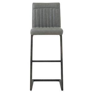Ronan Vintage Industrial Leatherette Bar Stools - Set of 2 with Chic Tufting & Durable Design