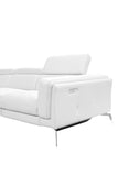 VIG Furniture Divani Casa Gilsum - White Modern Leather U Shaped Sectional Sofa with Recliner VGEV1889-WHT-SECT
