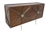 Porter Designs Estella Solid Handcarved Wood Transitional Cabinet Brown 05-125-31-02613