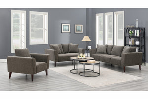 Porter Designs Percy Soft Microfiber Contemporary Sofa Gray 01-33C-01-5310