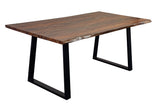Porter Designs Manzanita Live Edge Solid Acacia Wood Natural Dining Table Brown 07-196-01-7240T-KIT