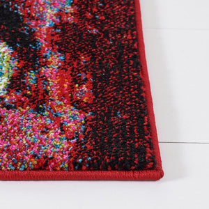 Glacier 124 Contemporary Power Loomed 100% Polypropylene Rug Red / Orange