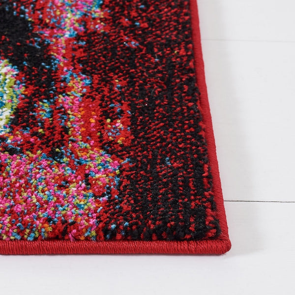 Glacier 124 Contemporary Power Loomed 100% Polypropylene Rug Red / Orange