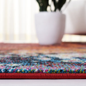 Glacier 124 Contemporary Power Loomed 100% Polypropylene Rug Red / Orange