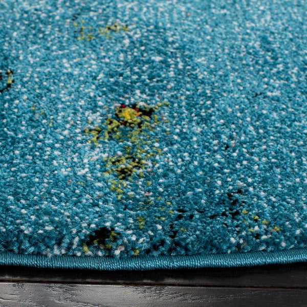 Glacier 125 Contemporary Power Loomed 100% Polypropylene Rug Blue / Gold