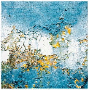 Glacier 125 Contemporary Power Loomed 100% Polypropylene Rug Blue / Gold