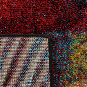 Glacier 126 Contemporary Power Loomed 100% Polypropylene Rug Red / Green