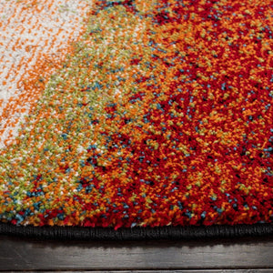 Glacier 126 Contemporary Power Loomed 100% Polypropylene Rug Red / Green