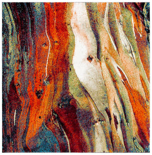 Glacier 126 Contemporary Power Loomed 100% Polypropylene Rug Red / Green