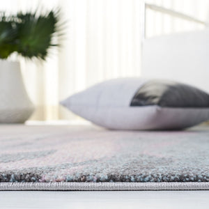 Glacier 126 Contemporary Power Loomed 100% Polypropylene Rug Pink / Blue