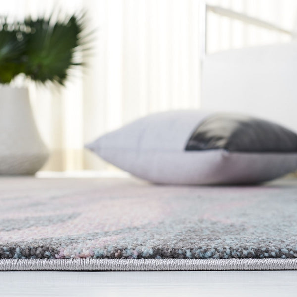 Glacier 126 Contemporary Power Loomed 100% Polypropylene Rug Pink / Blue